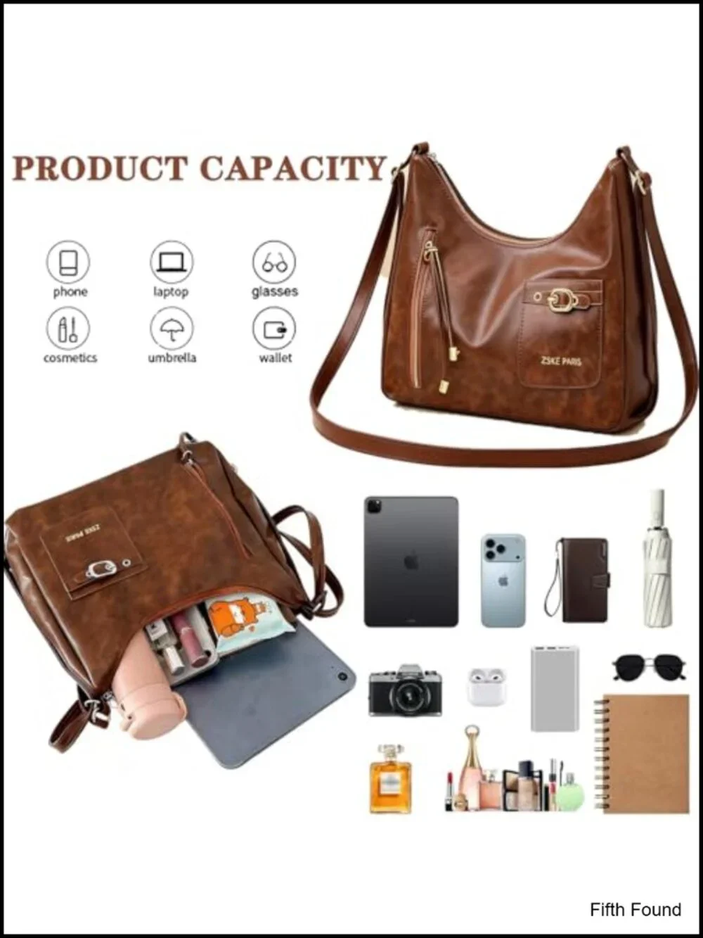 Faux Leather Hobo Shoulder Bag Punk Y2K Clutch Purse for Women